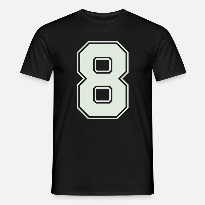 8 - Männer T-Shirt - Schwarz