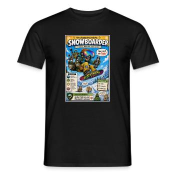 Der Snowboarder – nur noch ein Trick - Männer T-Shirt - Schwarz - Vorne - AI Model Male 178 light (178cm)