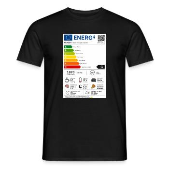 Energy - Männer T-Shirt - Schwarz - Vorne - AI Model Male 178 light (178cm)