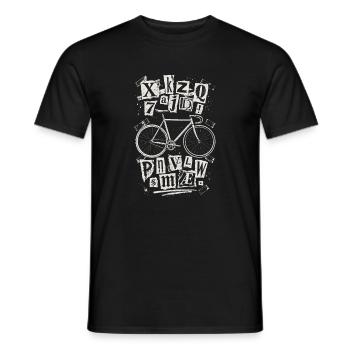 Fahrradbuchstaben Grunge-Fahrrad - Männer T-Shirt - Schwarz - Vorne - AI Model Male 178 light (178cm)