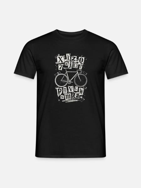 Bicycle Letters Grunge Bike - Men's T-Shirt - black