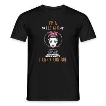 Signe du zodiaque Lion - T-shirt homme - noir - Devant - AI Model Male 178 light (178cm)