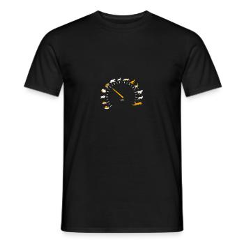 Animal Lover Speed Gauge Humor - Men's T-Shirt - black - Front - AI Model Male 178 light (178cm)
