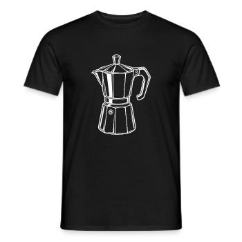 retro Espressokocher - Männer T-Shirt - Schwarz - Vorne - AI Model Male 178 light (178cm)