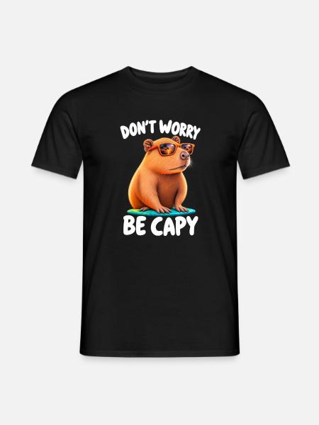 Capybara - Männer T-Shirt - Schwarz