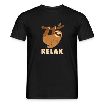 Relax - Männer T-Shirt - Schwarz - Vorne - AI Model Male 178 light (178cm)