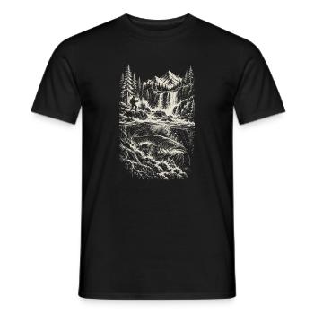 Wels Waller Welsangeln Welsangler Geschenk - Männer T-Shirt - Schwarz - Vorne - AI Model Male 178 light (178cm)