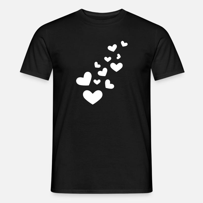 Herzchen Herz - Männer T-Shirt - Schwarz