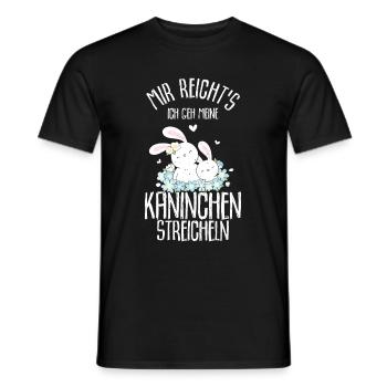 Mir reichts ich geh meine Kaninchen streicheln süß - Männer T-Shirt - Schwarz - Vorne - AI Model Male 178 light (178cm)