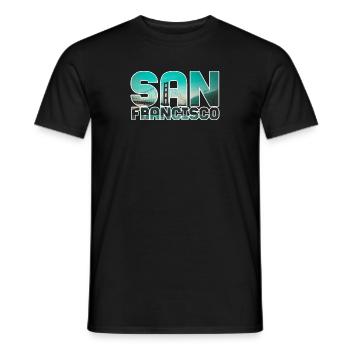 San Francisco - Men's T-Shirt - black - Front - AI Model Male 178 light (178cm)