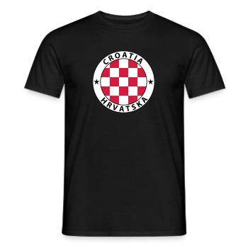 Croatia - Männer T-Shirt - Schwarz - Vorne - AI Model Male 178 light (178cm)