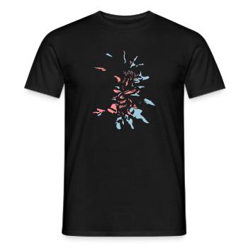 conception abstraite des éclaboussures - T-shirt homme - noir - Devant - AI Model Male 178 light (178cm)