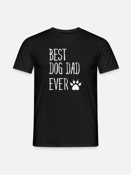 Best dog dad ever - Men's T-Shirt - black