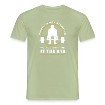 Power Lifting | Deadlift | Lifter - Men's T-Shirt - sage - Front - AI Model Male 178 light (178cm)