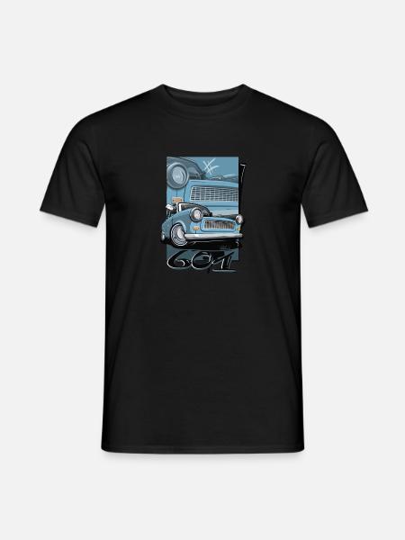 Trabi 601 blue - Men's T-Shirt - black