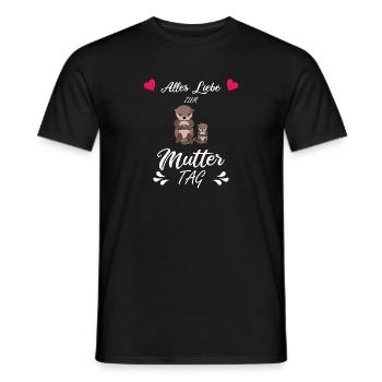 Alles liebe zum Muttertag weiß - Männer T-Shirt - Schwarz - Vorne - AI Model Male 178 light (178cm)