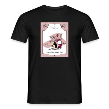 L’Amour pour les amateurs de vin - T-shirt homme - noir - Devant - AI Model Male 178 light (178cm)