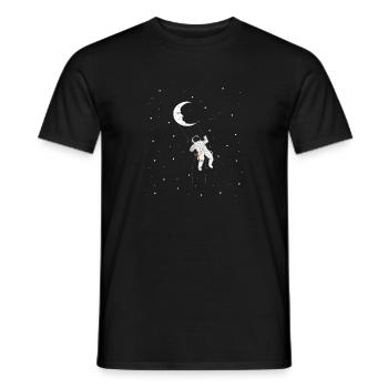 Astronaut Moon Swing, Funny Spaceman On Moon - Men's T-Shirt - black - Front - AI Model Male 178 light (178cm)