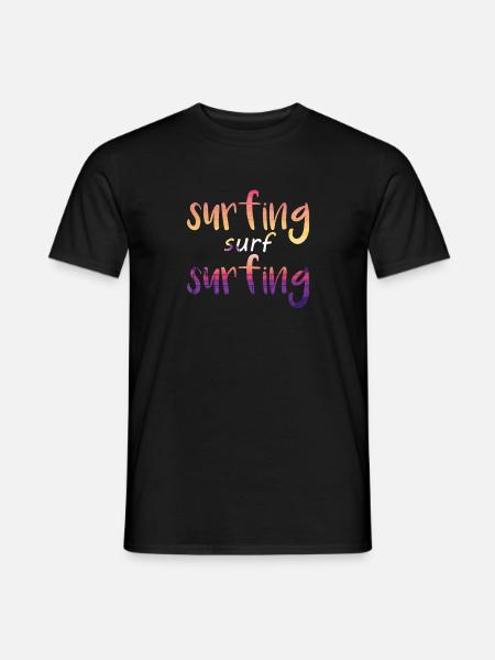 surfing surf surfing - T-shirt homme - noir