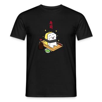 Happy Tamago Sushi - Men's T-Shirt - black - Front - AI Model Male 178 light (178cm)