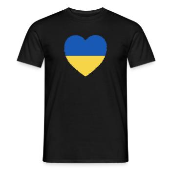 Ukraine Cœur Soutenir La guerre de paix Kiev Lviv Poutine - T-shirt homme - noir - Devant - AI Model Male 178 light (178cm)