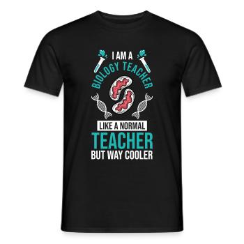Biology Bio Teacher - Men's T-Shirt - black - Front - AI Model Male 178 light (178cm)