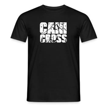 Canicross cross-country avec des sports canins - T-shirt homme - noir - Devant - AI Model Male 178 light (178cm)
