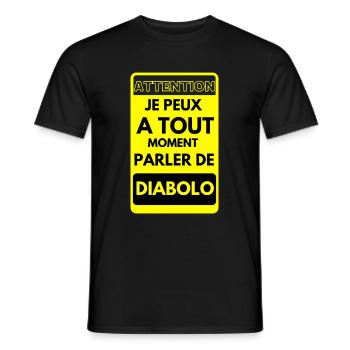 Cadeau humour diabolo cirque passion drôle - T-shirt homme - noir - Devant - AI Model Male 178 light (178cm)