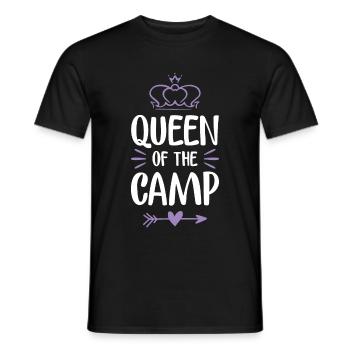 queen camp - Männer T-Shirt - Schwarz - Vorne - AI Model Male 178 light (178cm)