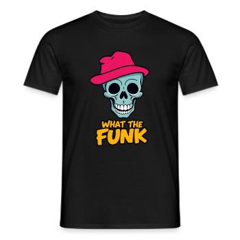 What the Funk Totenkopf Design - Männer T-Shirt - Schwarz - Vorne - AI Model Male 178 light (178cm)