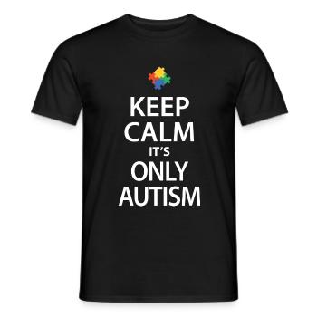 Autism - Men's T-Shirt - black - Front - AI Model Male 178 light (178cm)