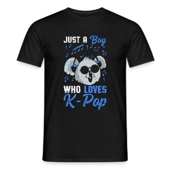 K-Pop - Männer T-Shirt - Schwarz - Vorne - AI Model Male 178 light (178cm)