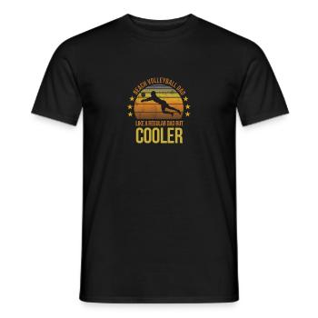Funny Beach Volleyball Dad Cool Player Fan - Men's T-Shirt - black - Front - AI Model Male 178 light (178cm)