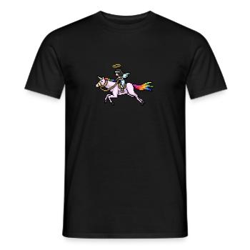 Pixelart Unicorn - Männer T-Shirt - Schwarz - Vorne - AI Model Male 178 light (178cm)