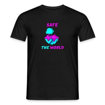 Protégez notre monde - Sauvez notre monde - T-shirt homme - noir - Devant - AI Model Male 178 light (178cm)