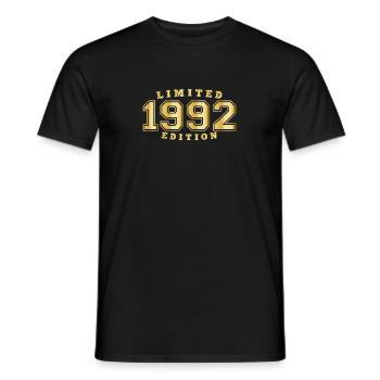 1992 Geburtsjahr Jahrgang Baujahr Geboren - Männer T-Shirt - Schwarz - Vorne - AI Model Male 178 light (178cm)