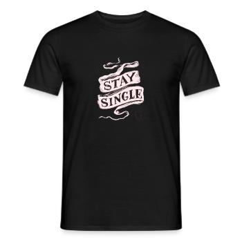 Ich bin Single - Männer T-Shirt - Schwarz - Vorne - AI Model Male 178 light (178cm)