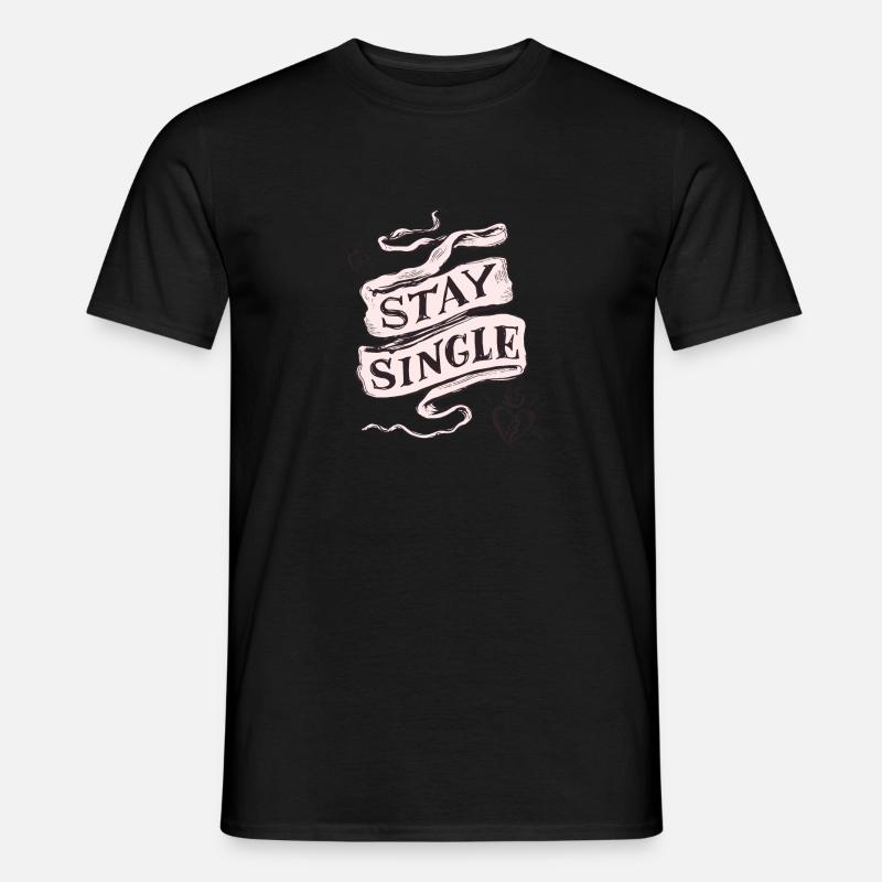 Ich bin Single - Männer T-Shirt - Schwarz