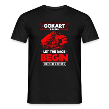Kartbahn Rennkart Kartrennen - Männer T-Shirt - Schwarz - Vorne - AI Model Male 178 light (178cm)
