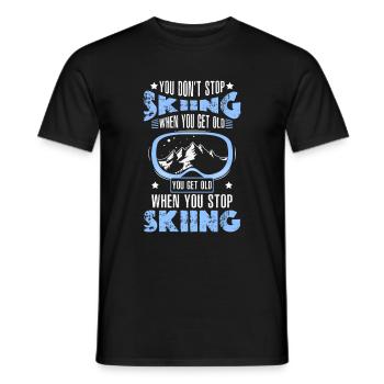 Wintersport Alpen Schnee Hobby - Männer T-Shirt - Schwarz - Vorne - AI Model Male 178 light (178cm)