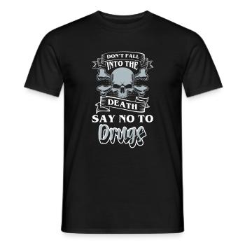 Drogenfrei Drogen Straight Edge Nikotin - Männer T-Shirt - Schwarz - Vorne - AI Model Male 178 light (178cm)