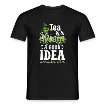 Teetasse Oma Grüner Tee - Männer T-Shirt - Schwarz - Vorne - AI Model Male 178 light (178cm)