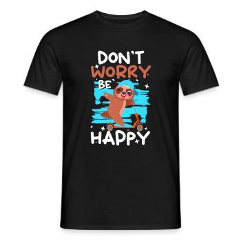 Paresseux Hang Out Cozy - T-shirt homme - noir - Devant - AI Model Male 178 light (178cm)