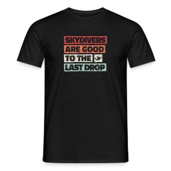 Citation drôle de parachutiste : cadeau parfait ! - T-shirt homme - noir - Devant - AI Model Male 178 light (178cm)