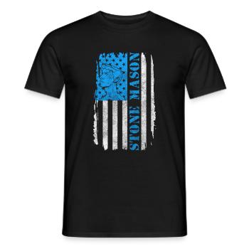 Steinmetz Beruf Handwerk Zunftwappen - Männer T-Shirt - Schwarz - Vorne - AI Model Male 178 light (178cm)