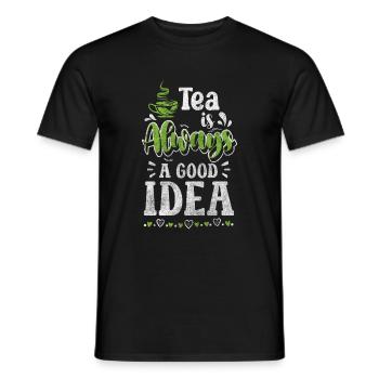 Thé Cozy Teacup Théière - T-shirt homme - noir - Devant - AI Model Male 178 light (178cm)