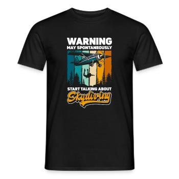 Fallschirm Sprung Extremsport Base Jump - Männer T-Shirt - Schwarz - Vorne - AI Model Male 178 light (178cm)