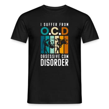 Kühe Kuhflecken Vieh Tierliebe - Männer T-Shirt - Schwarz - Vorne - AI Model Male 178 light (178cm)