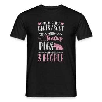Éleveur de porcs reproducteurs Piggy Sweet - T-shirt homme - noir - Devant - AI Model Male 178 light (178cm)