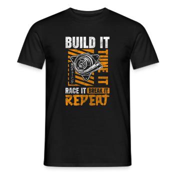 Tuning mechanic classic - Men's T-Shirt - black - Front - AI Model Male 178 light (178cm)